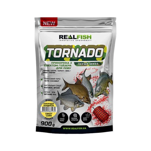 Прикормка Real Fish_ТОВ Торнадо Фідер (Кукурудза Бондюель) 0.9kg (809.00.50)