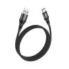 Дата кабель USB 2.0 AM to USB-C 1.0m 3A nylon X50 black HOCO (6931474734235) - Зображення 3