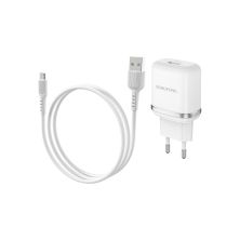 Зарядное устройство BOROFONE BA36A High Speed USB QC3.0 + cable USB to Micro 5P 18W White (6931474715999)