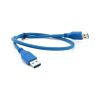 Дата кабель USB 3.0 AM/AM 0.6m Blue Voltronic (YT-3.0AM+AM-0.6) - Изображение 1