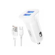 Зарядное устройство XO 2xUSB 2.4A + cable USB to Micro 5P white (TZ10-M-WH)