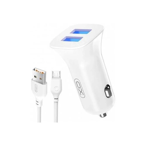 Зарядное устройство XO 2xUSB 2.4A + cable USB to Micro 5P white (TZ10-M-WH)