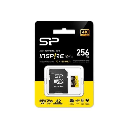 Карта пам'яті Silicon Power 256GB microSDXC class 10 UHS-I U3 V30 A1 Inspire (SP256GBSTXLA2V1NSP)