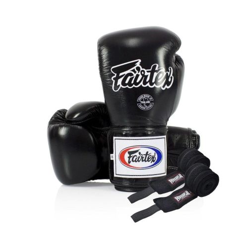 Боксерские перчатки Fairtex BGV5 Black 10 унцій (бинти в комплекті) (BGV5_10oz_Black)