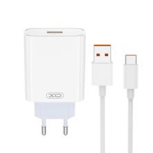 Зарядное устройство XO USB 120W + cable USB to USB-C white (XO-L128U) Зарядное устройство XO USB 120W + cable USB to USB-C white (XO-L128U)