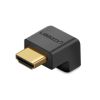 Переходник HDMI M to HDMI F 90° corner Down HD112 black Ugreen (20109) - Изображение 1