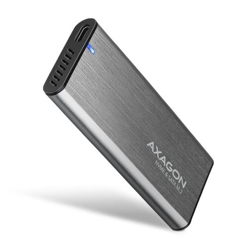 Кишеня зовнішня AXAGON USB-C 3.2 Gen 2 metal box for M.2 NVMe & SATA SSD SuperSpeed (EEM2-SG2)