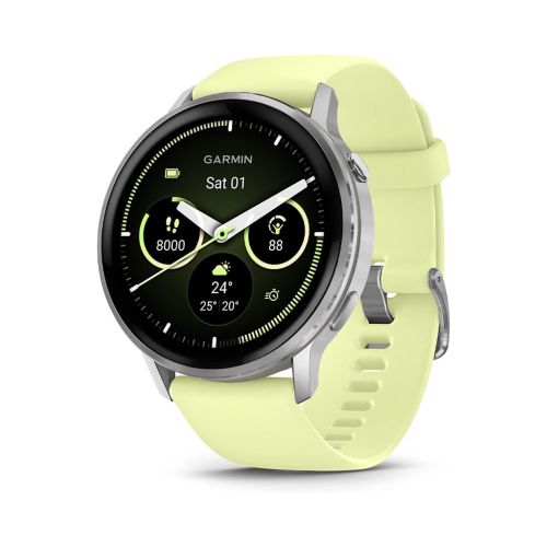 Смарт-часы Garmin Venu 4 (45mm), Gray w/ Silver + Citron, GPS смарт-годинник (010-03014-02)