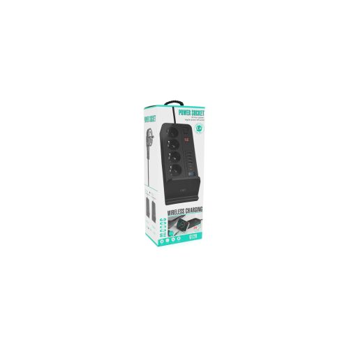 Мережевий фільтр живлення Voltronic G12H, 4 роз, 4USB 3,2А, 2 Type-C, 2м Black (YT-G12H)