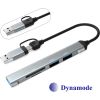 Концентратор Dynamode 5-in-1 USB Type-C/Type-A to 1хUSB3.0, 2xUSB 2.0, card-reader SD/MicroSD (DM-UH-514) - Изображение 3