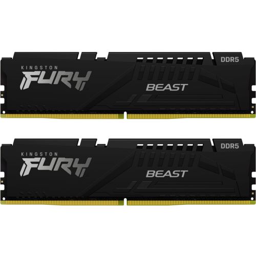 Модуль пам'яті для комп'ютера DDR5 16GB (2x8GB) 6000 MHz Beast Black Kingston Fury (ex.HyperX) (KF560C40BBK2-16)