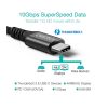 Дата кабель USB-С to USB-С 2.0m 100W 4K60Hz USB3.1 GEN2 Choetech (XCC-1007-V2-BK) - Зображення 1