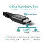 Дата кабель USB-С to USB-С 2.0m 100W 4K60Hz USB3.1 GEN2 Choetech (XCC-1007-V2-BK) - Изображение 1