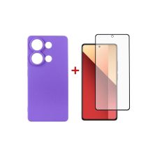 Чехол для мобильного телефона Dengos Kit for Xiaomi Redmi Note 13 Pro 4G case + glass (Purple) (DG-KM-64)