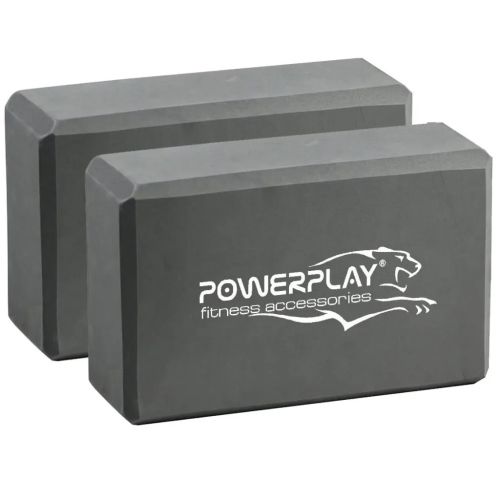 Блок для йоги PowerPlay Yoga Brick EVA 2 шт Сірі (PP_4006_Grey_2in)