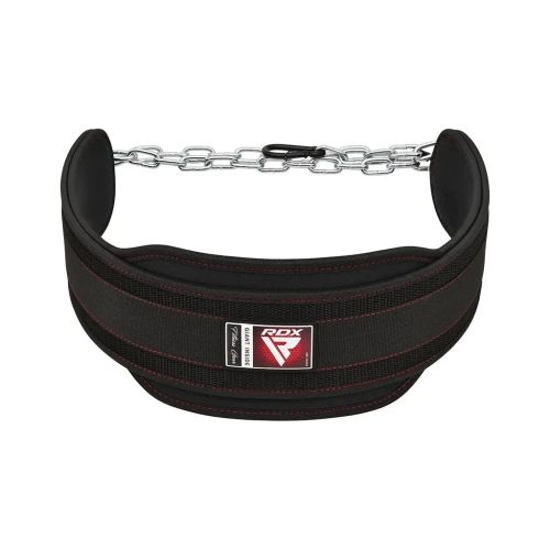 Утяжелитель RDX Пояс з ланцюгом T7 Pro Dipping Belt 2 Layer неопреновий Black (WDB-T7B)