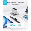 Зарядное устройство Anker Laptop GaN 140W 3xUSB-C PD3.1 + USB-A + display + cable Silver (B2697G41) - Изображение 1