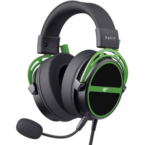 Наушники Havit HV-H2030E Black/Green (6939119067076)