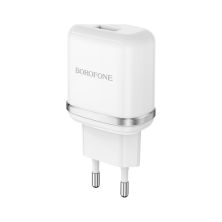 Зарядний пристрій BOROFONE BA36A USB QC3.0 18W + cable USB to USB-C white (6931474716019)