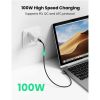 Дата кабель USB-C 2.0 to USB-C 1.0m 90° corner US334 black Ugreen (70643) - Зображення 3