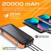 Батарея универсальная Promate 20000mAh PD/20W, QC/3/0, Solar, QI, IP65 (solartank-20pdqi.black) - Изображение 2