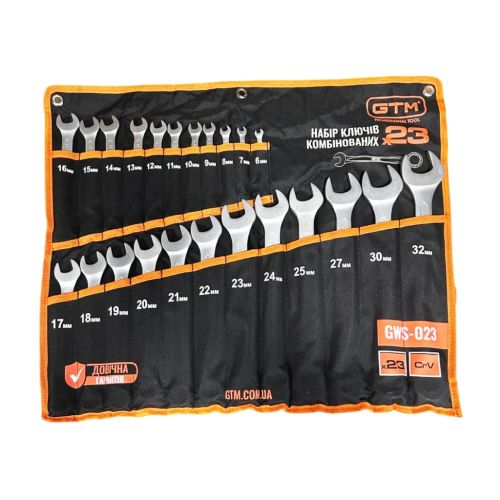 Ключ GTM 6-32мм 23шт, чехол (GWS-023)
