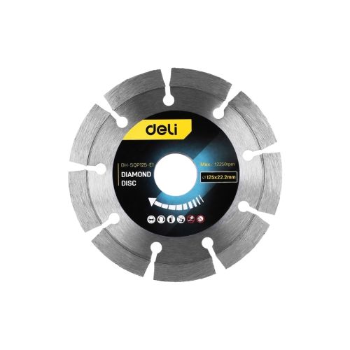 Круг отрезной Deli алмазный, универсальный 125 х 22,2 мм (DH-SQP125-E1)