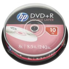 Диск DVD HP DVD+R 8.5GB 8X DL 10шт Spindle (69309/DRE00060-3)