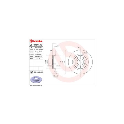 Тормозной диск Brembo 08.9460.41