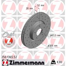 Тормозной диск ZIMMERMANN 250.1365.52