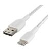 Дата кабель USB 2.0 AM to Type-C 1.0m BRAIDED white Belkin (CAB002BT1MWH) - Изображение 2
