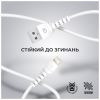 Дата кабель USB 2.0 AM to Lightning 1.0m AR16 3A white Armorstandart (ARM59534) - Изображение 1
