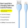 Дата кабель USB 2.0 AM to Lightning 1.2m 2.4A Jelly Liquid Silica Gel Blue Baseus (CAGD000003) - Изображение 1