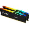 Модуль пам'яті для комп'ютера DDR5 16GB (2x8GB) 6000 MHz Beast RGB EXPO Kingston Fury (ex.HyperX) (KF560C30BBEAK2-16) - Зображення 1