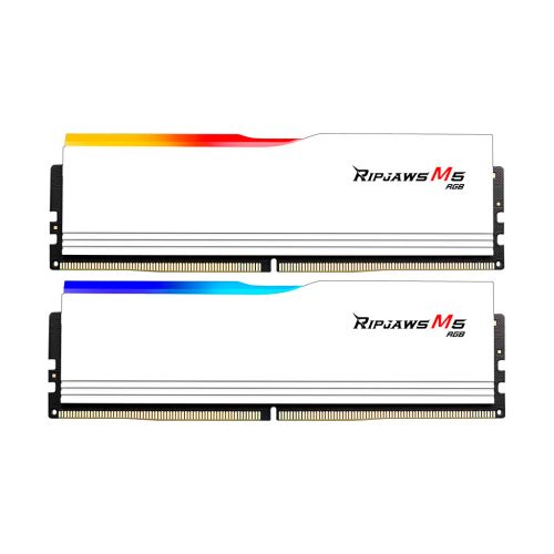 Модуль пам'яті для комп'ютера DDR5 32GB (2x16GB) 6000 MHz Ripjaws M5 RGB Matte White G.Skill (F5-6000J3238F16GX2-RM5RW)