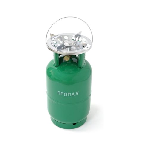 Бытовой газовый баллон Voltronic GL-12 5кг (12л) + пальник 20354 Green (GB/GL-12G)