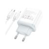 Зарядний пристрій HOCO C105A Stage 1xUSB-C PD20W + 1xUSB QC3.0 + cable USB-C to Lightning White (6931474782939) - Зображення 2