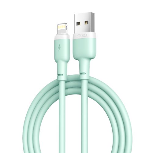 Дата кабель USB 2.0 AM to Lightning 1.0m 2.1A silicone green XO (NB208-L-1-GR)