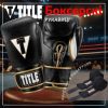 Боксерские перчатки Title Boxeo Mexican Leather Quatro Black/White 12 oz (BATGE4 12 oz BK/WH) - Изображение 1