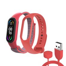 Ремешок для фитнес браслета Armorstandart комплект 3шт Xiaomi Mi Band 7/6/5 New Style Red (ARM77038)