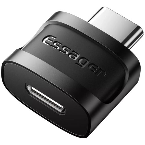Переходник USB-C M to Micro 5P F gray Essager (EZJMC-XL01)