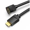 Кабель мультимедійний HDMI M to HDMI M 1.0m 4K60Hz 90° corner black Vention (AAQBF) - Зображення 1