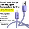 Дата кабель USB 2.0 AM to Lightning 1.2m 2.4A Crystal Shine Series purple Baseus (CAJY000005) - Изображение 3