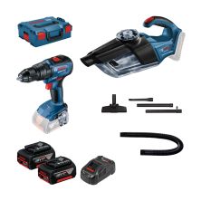 Набор электроинструментов Bosch 18V GSR 18V-50, GAS 18V-1, 2x5Ah, кейс (0.615.990.M44)