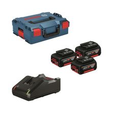 Набір акумулятор + зарядний пристрій Bosch GBA, 18V 3x5Ah, ЗП GAL 18V-40, L-Boxx 136 (0.615.990.L3T)