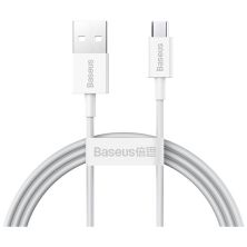 Дата кабель USB 2.0 AM to Micro 5P 2.0m Superior Fast Charging 2A white Baseus (CAMYS-A02) Дата кабель USB 2.0 AM to Micro 5P 2.0m Superior Fast Charging 2A white Baseus (CAMYS-A02)