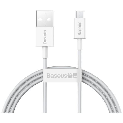 Дата кабель USB 2.0 AM to Micro 5P 2.0m Superior Fast Charging 2A white Baseus (CAMYS-A02)