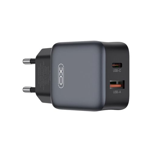 Зарядное устройство XO L156 USB-C PD30W + USB-A QC3.0 Black (L156.black)