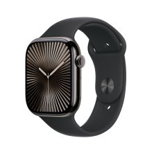 Смарт-годинник Apple Watch Series 10 GPS + Cellular 46mm Slate Titanium Case with Black Sport Band - S/M (MWYD3QH/A)
