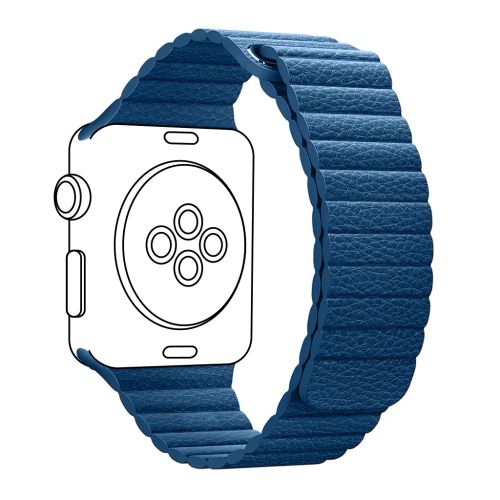 Ремешок для смарт-часов Armorstandart Leather Loop для Apple Watch 42 (Series 11-10)/41/40/38 Cape Cod Blue (ARM53316)